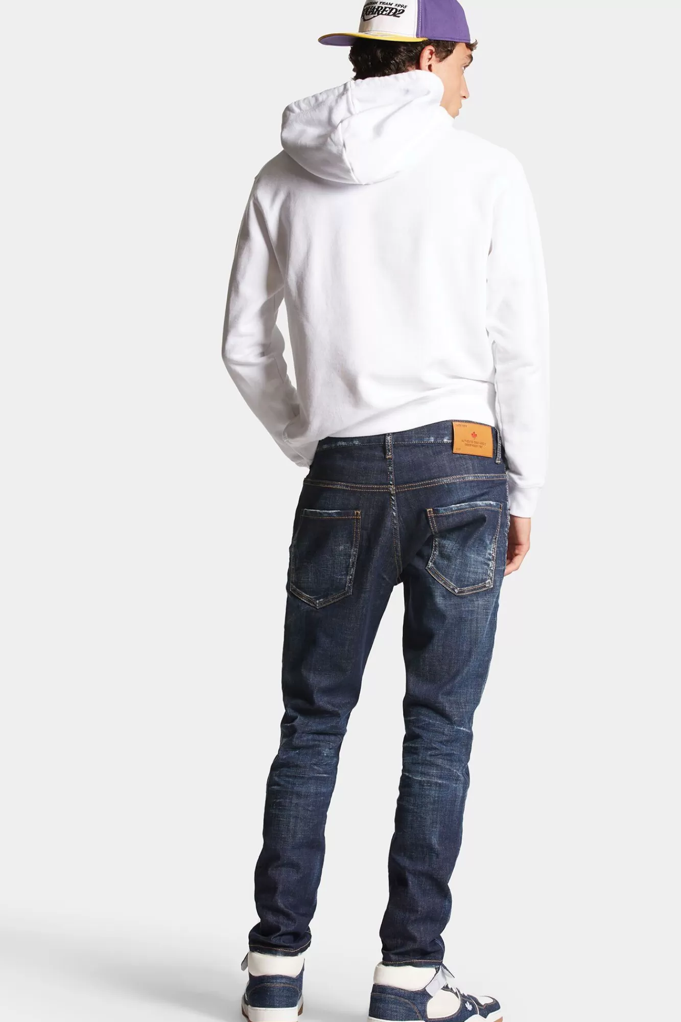 Dark Clean Wash Skater Jeans<Dsquared2 Cheap