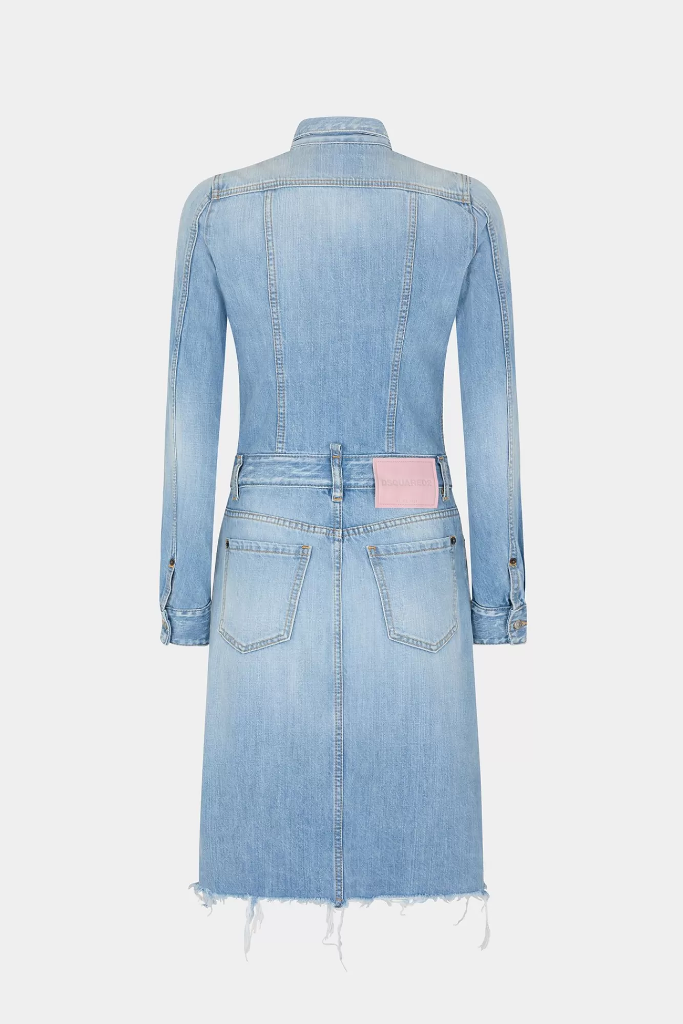 Light Raw Cut Wash Denim Dress<Dsquared2 Shop